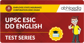 "UPSC ESIC DD Englsh Test Series"