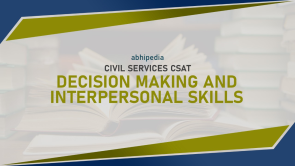 "Decision MAking and Interpersonal Skills"