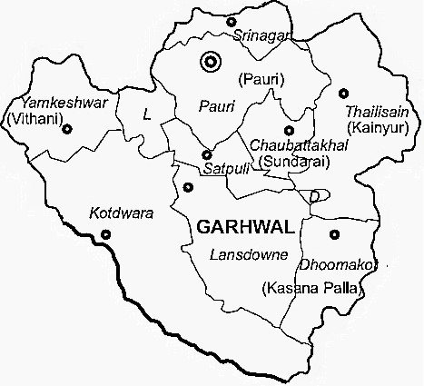 Road Map Of Pauri Garhwal District Pauri Garhwal District Overview Issues And Analysis @ Abhipedia Powered By  Abhimanu Ias